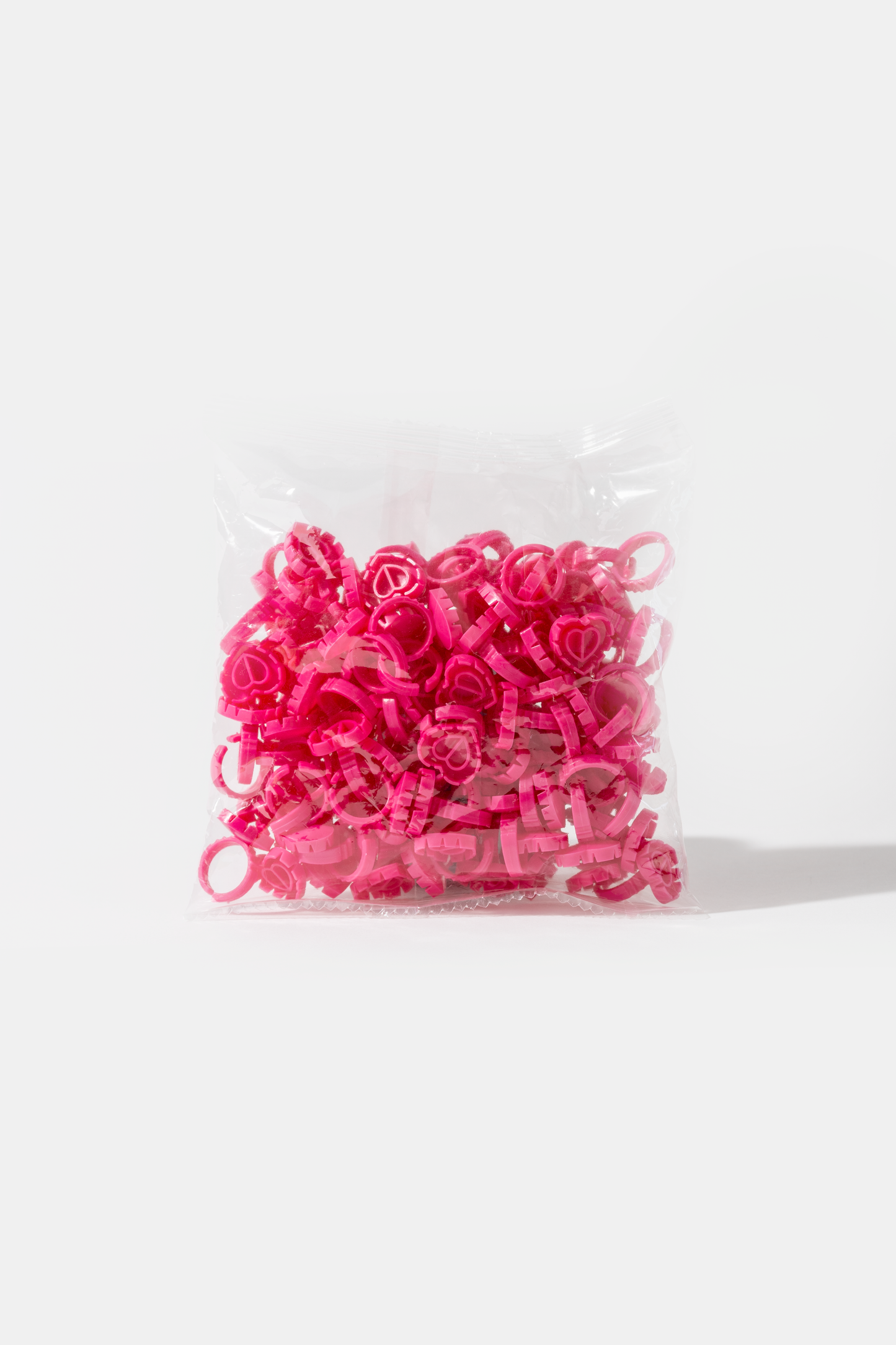 Heart Shape Glue Rings - Pack of 100