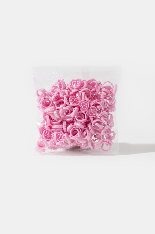 Heart Shape Glue Rings - Pack of 100