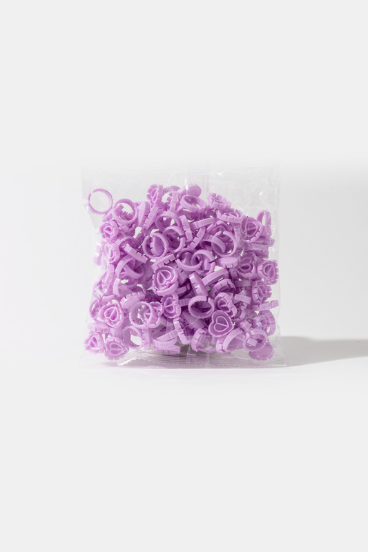 Heart Shape Glue Rings - Pack of 100