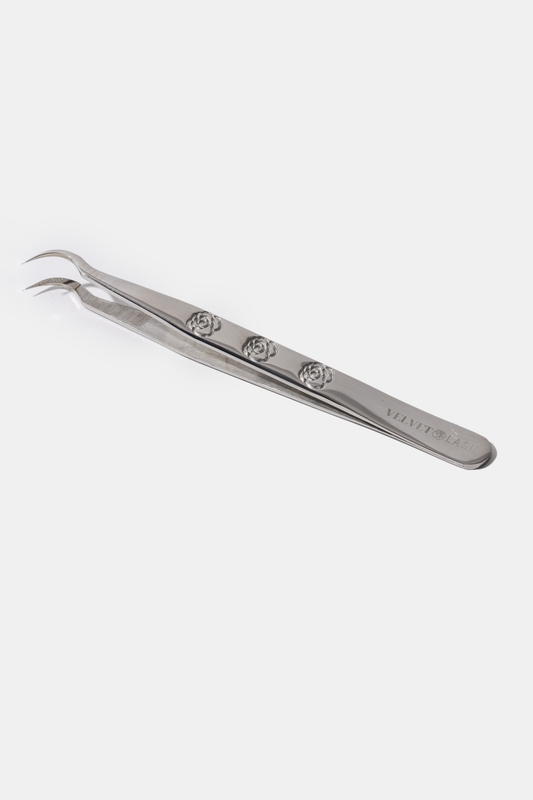 Hookup 2.0 Tweezer Platinum Silver Fiber Tip (with grip)