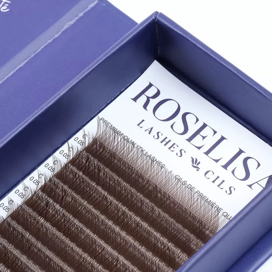 CHOCOLATE BROWN YY LASHES SINGLE LENGTH | C & D CURVES